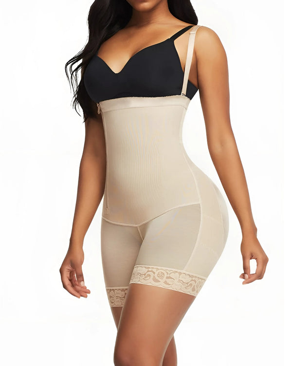 Post-Op Sculpting Faja | Side-Zip, Butt Lift & Detachable Straps curvify.me