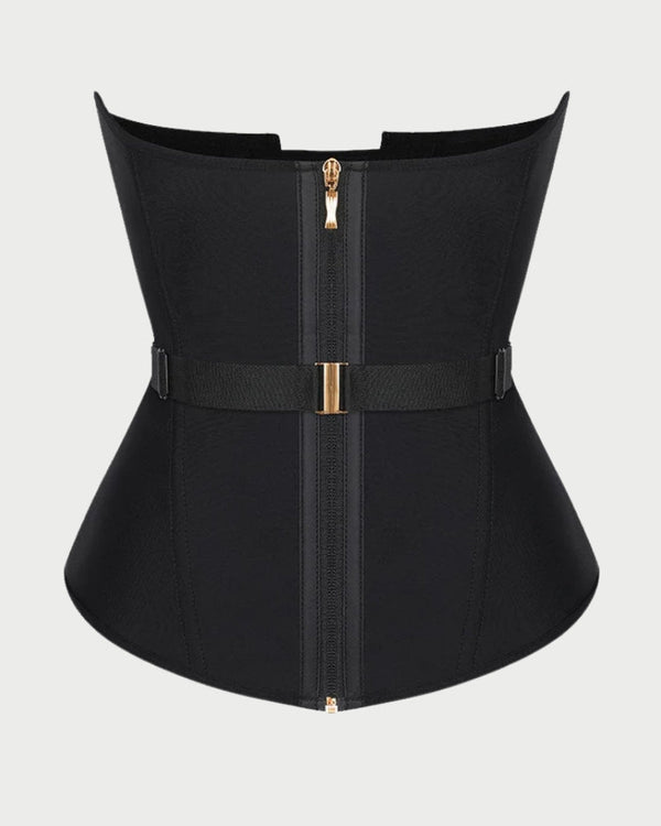 Adjustable Latex Waist Trainer | 10 Steel Bones & Cotton-Lined curvify.me