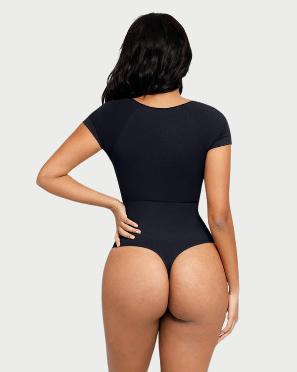 Eco-Friendly Chest Support Shaping Bodysuit | Tummy Control & Thong Style curvify.me
