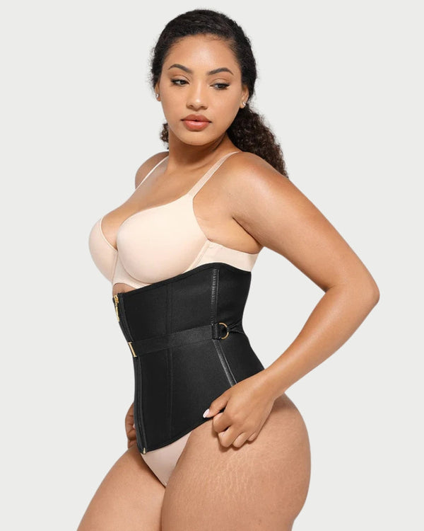 Adjustable Latex Waist Trainer | 10 Steel Bones & Cotton-Lined curvify.me