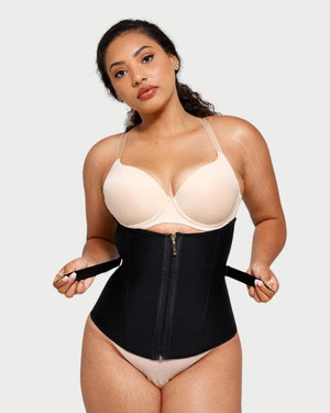 Adjustable Latex Waist Trainer | 10 Steel Bones & Cotton-Lined curvify.me