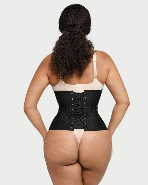 Adjustable Latex Waist Trainer | 10 Steel Bones & Cotton-Lined curvify.me