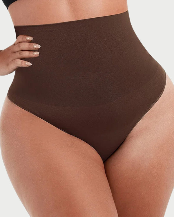 Eco-Friendly Seamless Shaping Thong | Butt Lifting & Anti-Roll Waist curvify.me