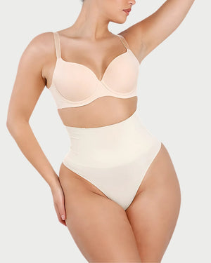 Eco-Friendly Seamless Shaping Thong | Butt Lifting & Anti-Roll Waist curvify.me