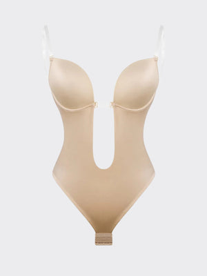 High-Waist 30D Tummy Control Bodysuit – Seamless Shaping with Adjustable Nubuck Straps curvify.me