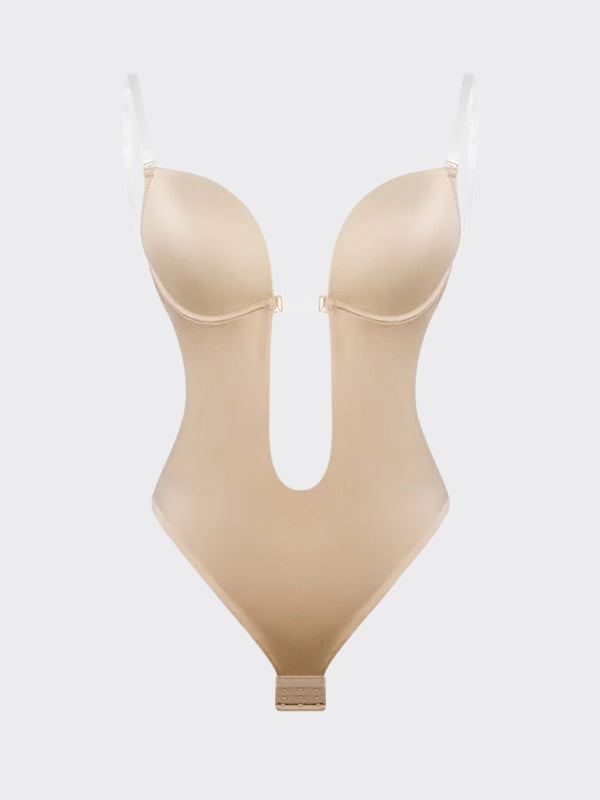 High-Waist 30D Tummy Control Bodysuit – Seamless Shaping with Adjustable Nubuck Straps curvify.me