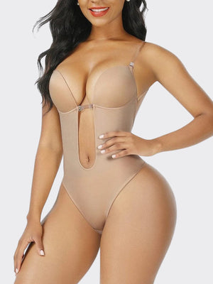 High-Waist 30D Tummy Control Bodysuit – Seamless Shaping with Adjustable Nubuck Straps curvify.me