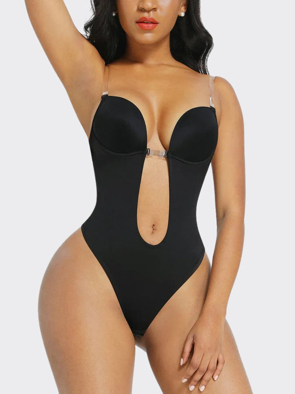 High-Waist 30D Tummy Control Bodysuit – Seamless Shaping with Adjustable Nubuck Straps curvify.me