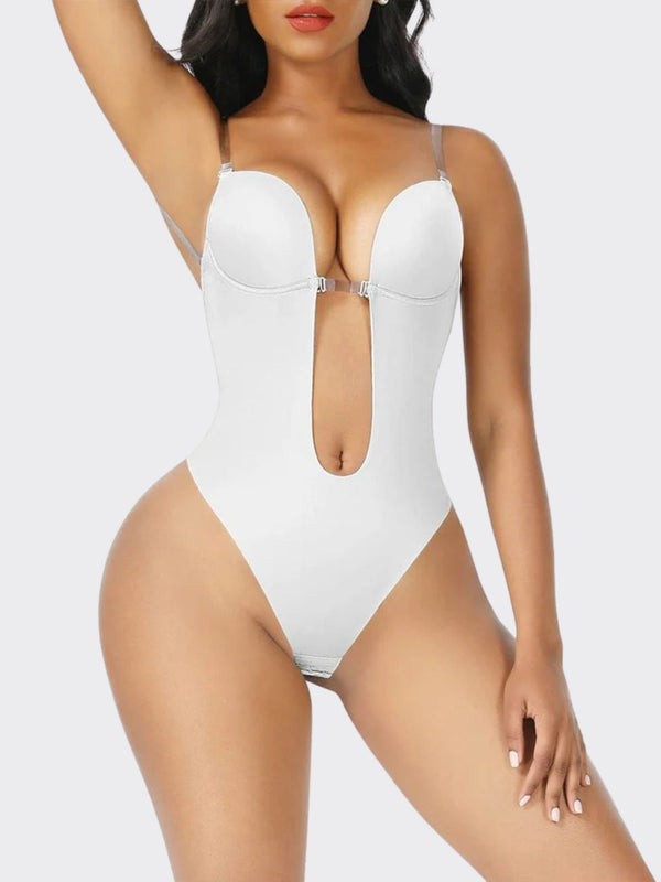 High-Waist 30D Tummy Control Bodysuit – Seamless Shaping with Adjustable Nubuck Straps curvify.me