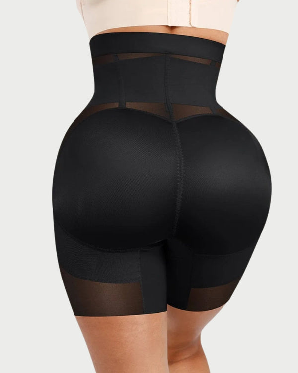 High-Waisted Mesh Shaping Shorts | Tummy Control & Butt Lift curvify.me