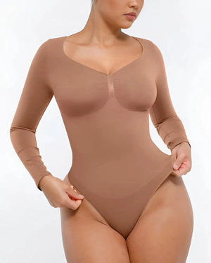 LuxeContour Long Sleeve Chest Support Bodysuit