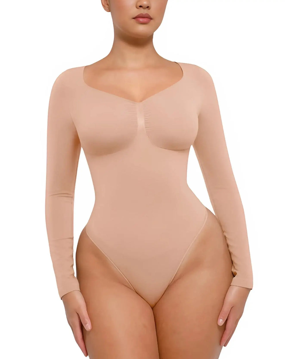 LuxeContour Long Sleeve Chest Support Bodysuit