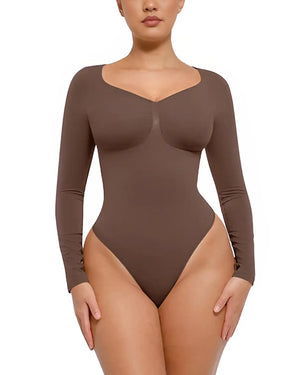 LuxeContour Long Sleeve Chest Support Bodysuit