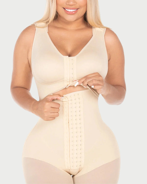 Post-Surgery High Compression Bodysuit with Bra | Ultra Hip Faja Shaper curvify.me