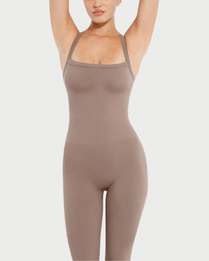 Seamless 2-in-1 Shaping Jumpsuit | Bra-Free Support & Tummy Control curvify.me