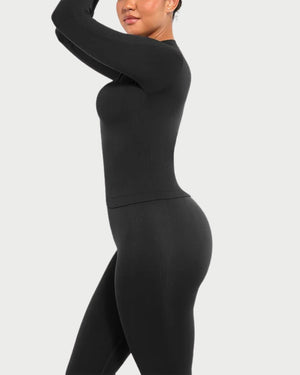 Seamless Full Zipper Running Top | Waist Control & Thumb Holes curvify.me