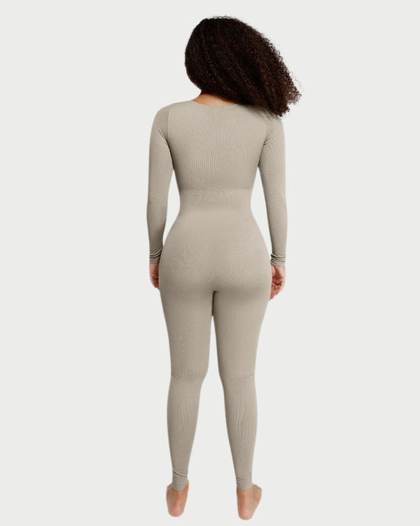 Seamless Waist Cinching Catsuit | Tummy Control & Bra-Free Support curvify.me