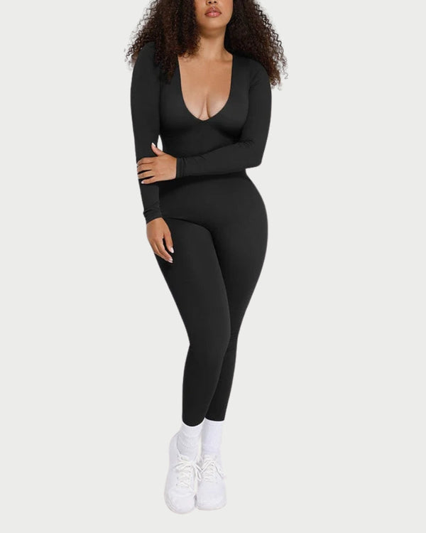Seamless Waist Cinching Catsuit | Tummy Control & Bra-Free Support curvify.me