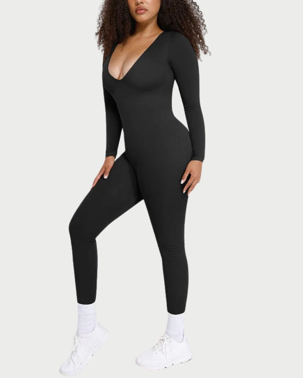 Seamless Waist Cinching Catsuit | Tummy Control & Bra-Free Support curvify.me