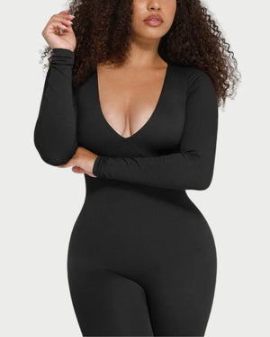 Seamless Waist Cinching Catsuit | Tummy Control & Bra-Free Support curvify.me