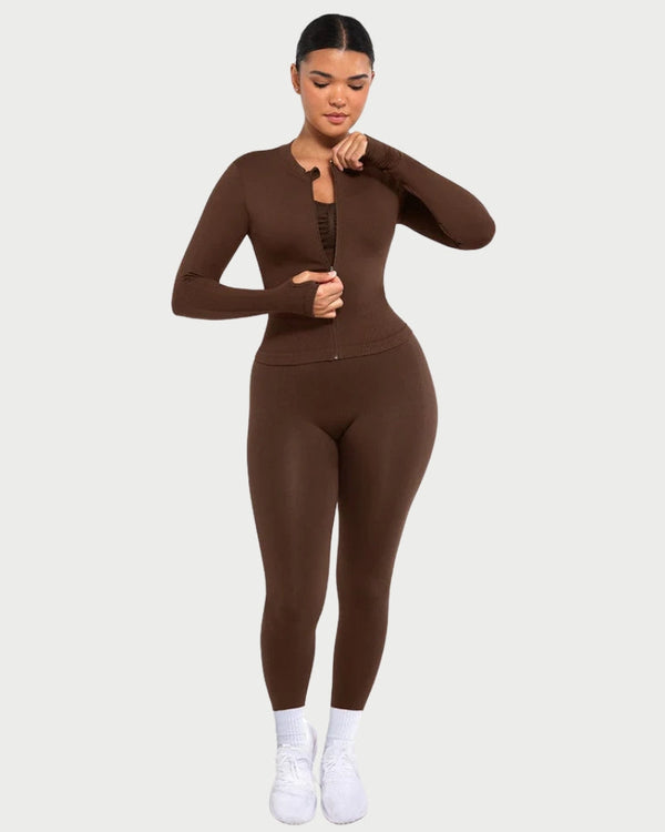 Slimming High-Waisted Yoga Leggings | Seamless Leg Shaping & Waist Definition curvify.me
