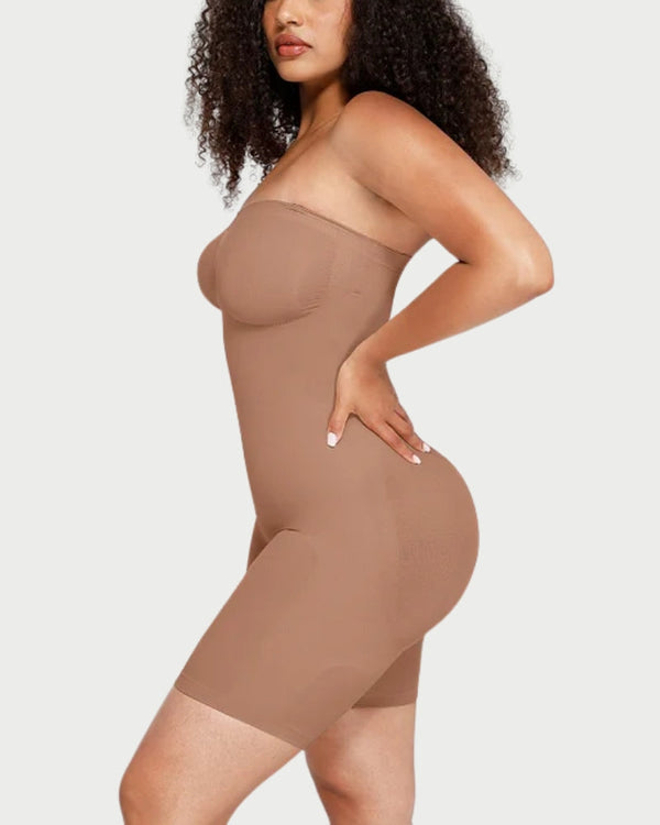 Strapless Butt Lifting Tummy Control Bodysuit | Seamless Sculpt & Support curvify.me