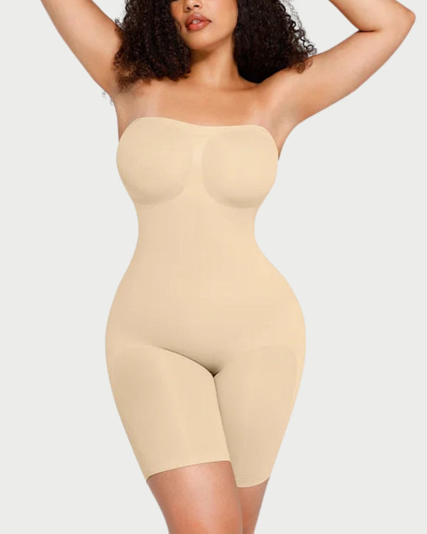 Strapless Butt Lifting Tummy Control Bodysuit | Seamless Sculpt & Support curvify.me